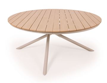 Tina Havebord - Ø: 178 Cm - Teak-look/Gråhvid